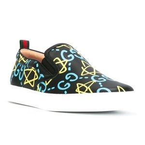 *SOLD* Gucci Graffiti Slip-On Sneakers